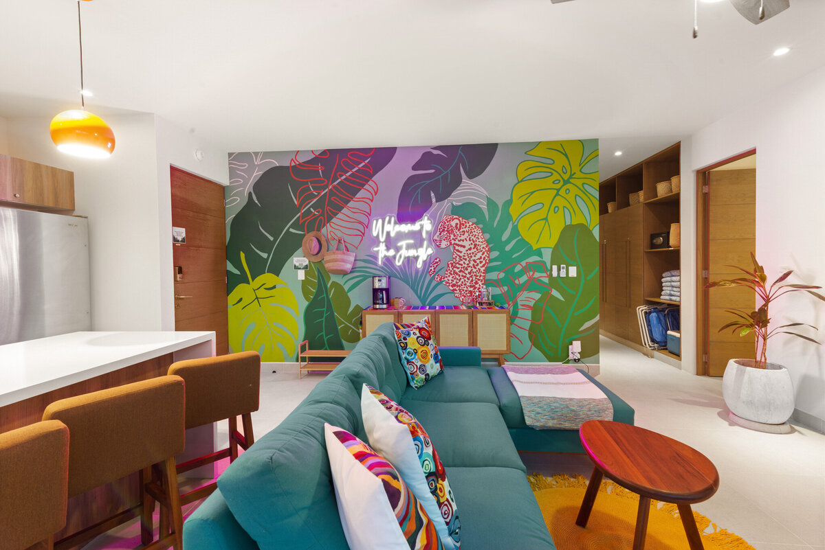 Couch & Mural 