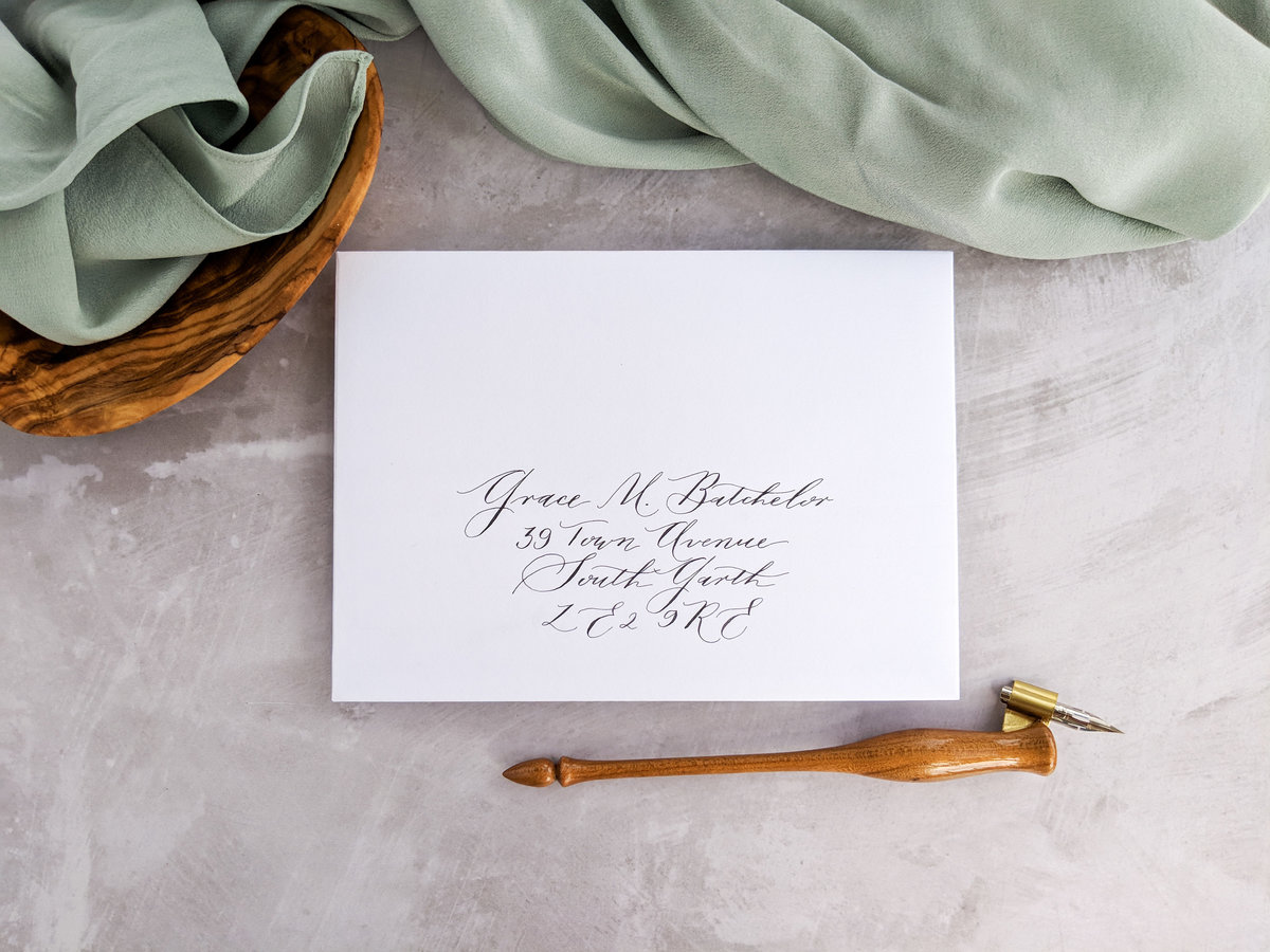 Modern envelope calligraphy