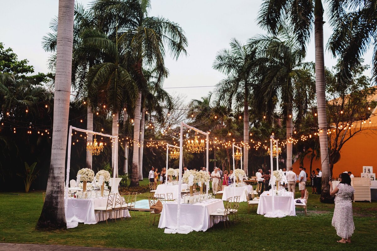 Reception location before people arrive at  Iberostar Paraiso Riviera Maya Wedding