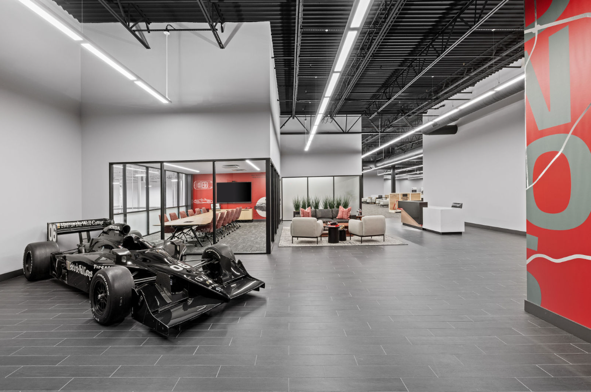 Office with racecar