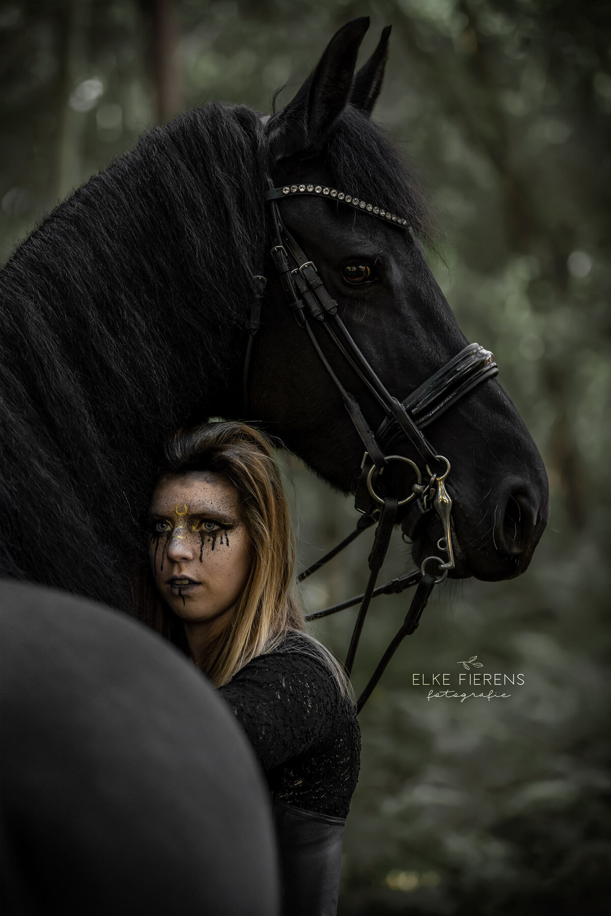 paardenfotograaf - halloweenshoot - makeup  - conceptshoot