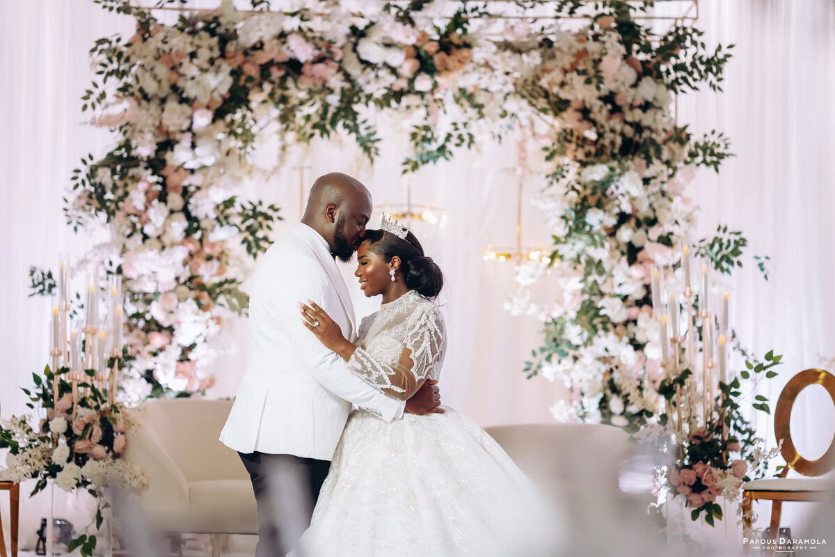 Abigail and Abije Oruka Events Papouse photographer Wedding event planners Toronto planner African Nigerian Eyitayo Dada Dara Ayoola outdoor ceremony floral princess ballgown rolls royce groom suit potraits  paradise banquet hall vaughn 212