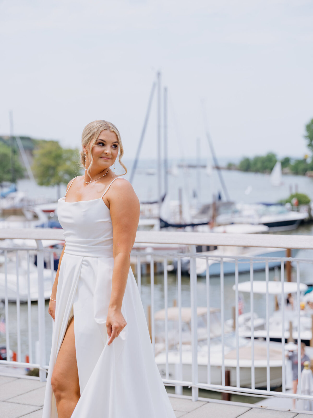 Timeless bridal portrait at Cleveland Yachting Club