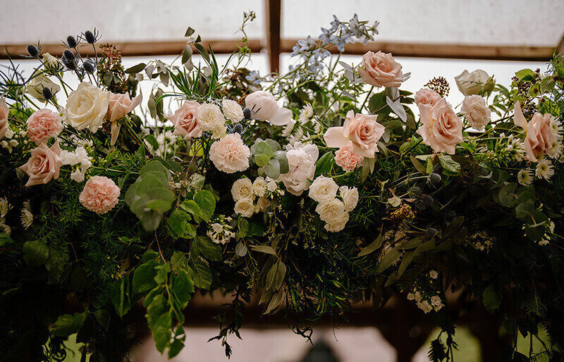 Overhead wedding roses 82