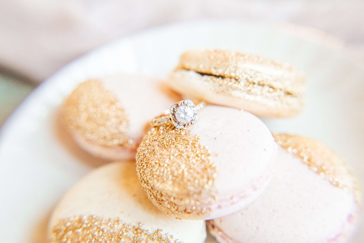 Macaroons-and-engagement-ring
