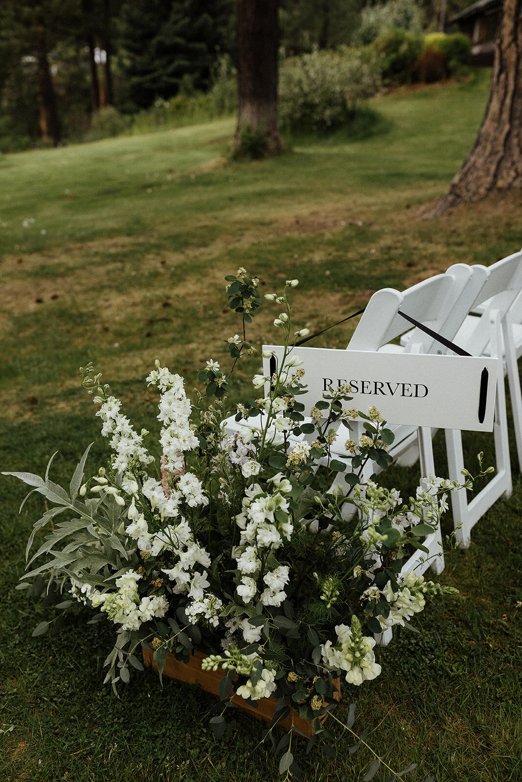 White and Green Ethereal Wedding Ceremony Aisle Floral