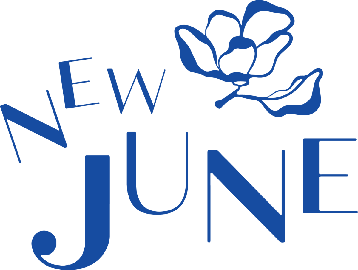 New June Stacked Logo Blue - Noelle Blizzard
