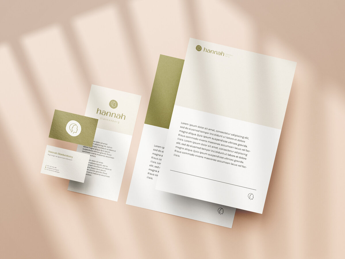 Minimal, elegant stationary mockup with light background 