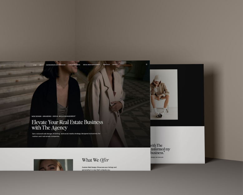 Desktop homepage design tailored for an interior designer, blending sophistication with high-converting functionality.

