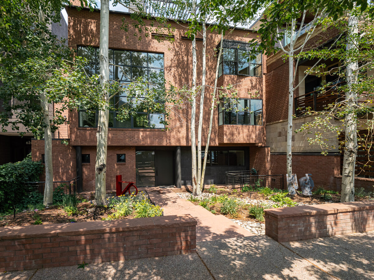 Exterior and interior views of the luxury home at 624 E Hopkins Avenue in Aspen Core, Colorado.