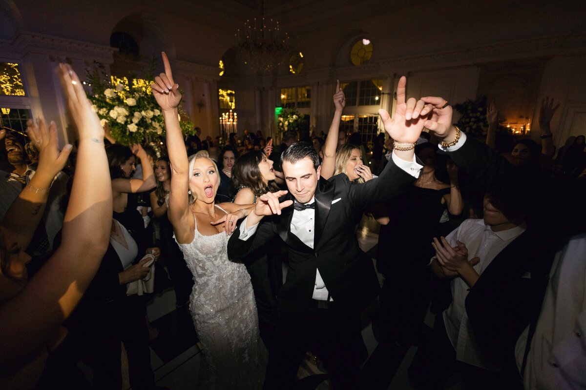 Elegant reception dancing at Park Chateau wedding in East Brunswick, NJ.

