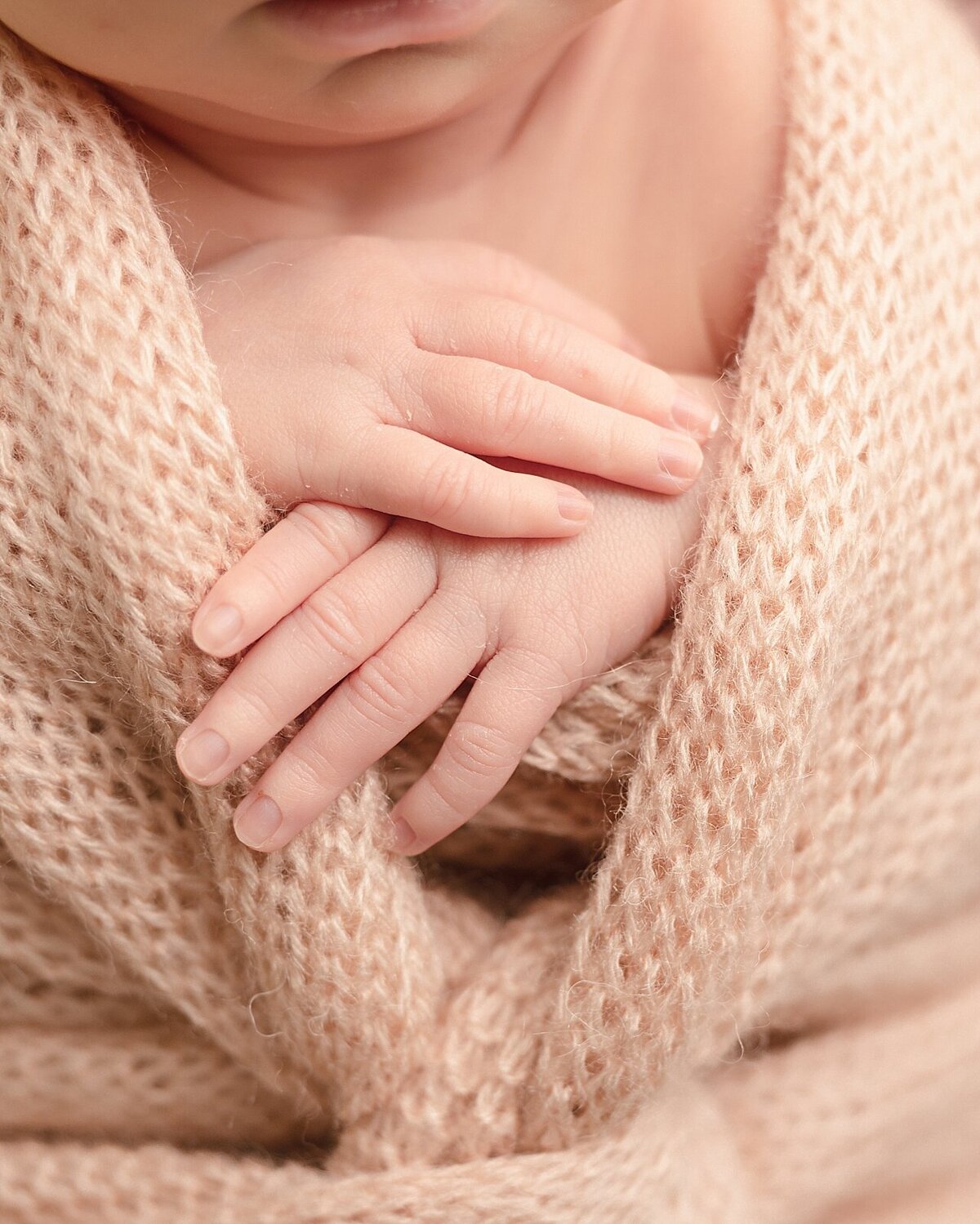 detail image of baby hands