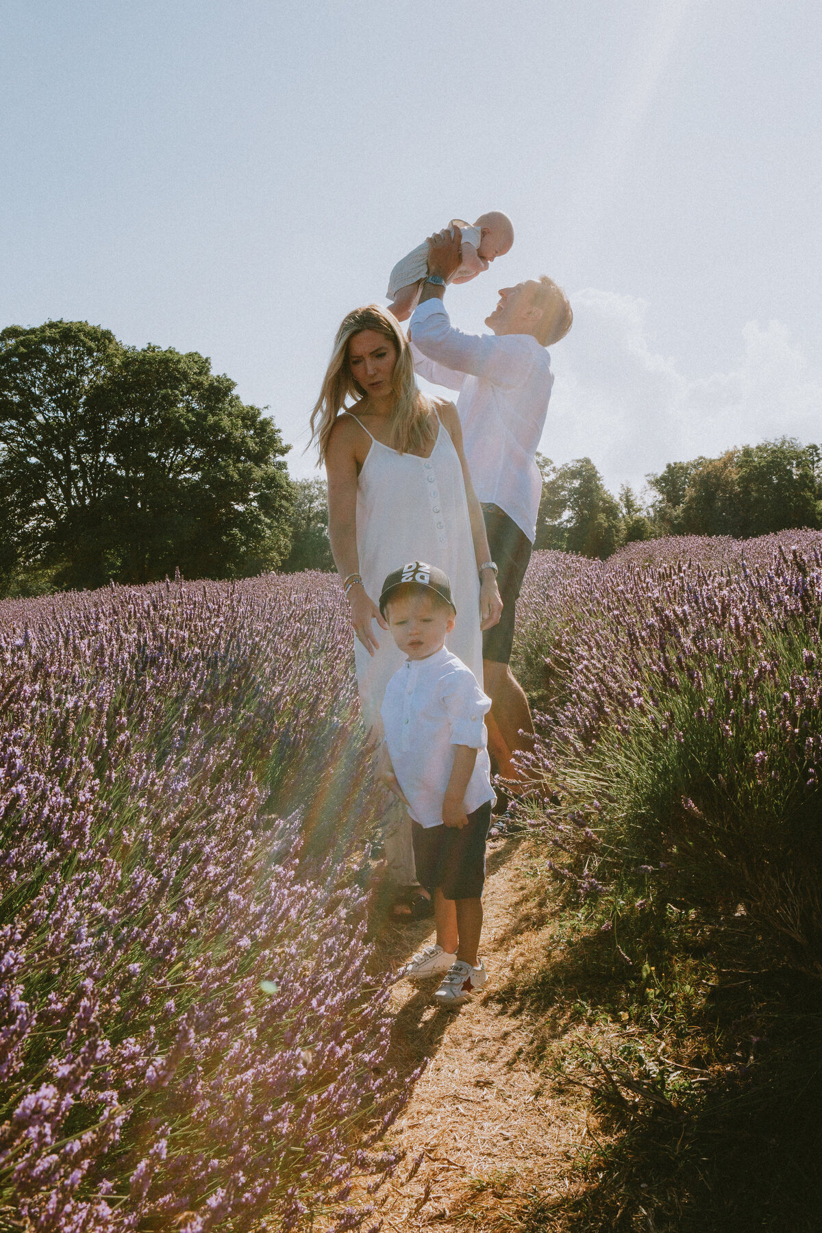 The beautiful sights of Bansted Lavender fields make the perfect backdrop for family photos