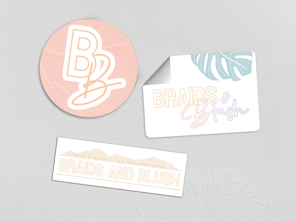 Sticker branding mockup for Nashville hair and makeup artist