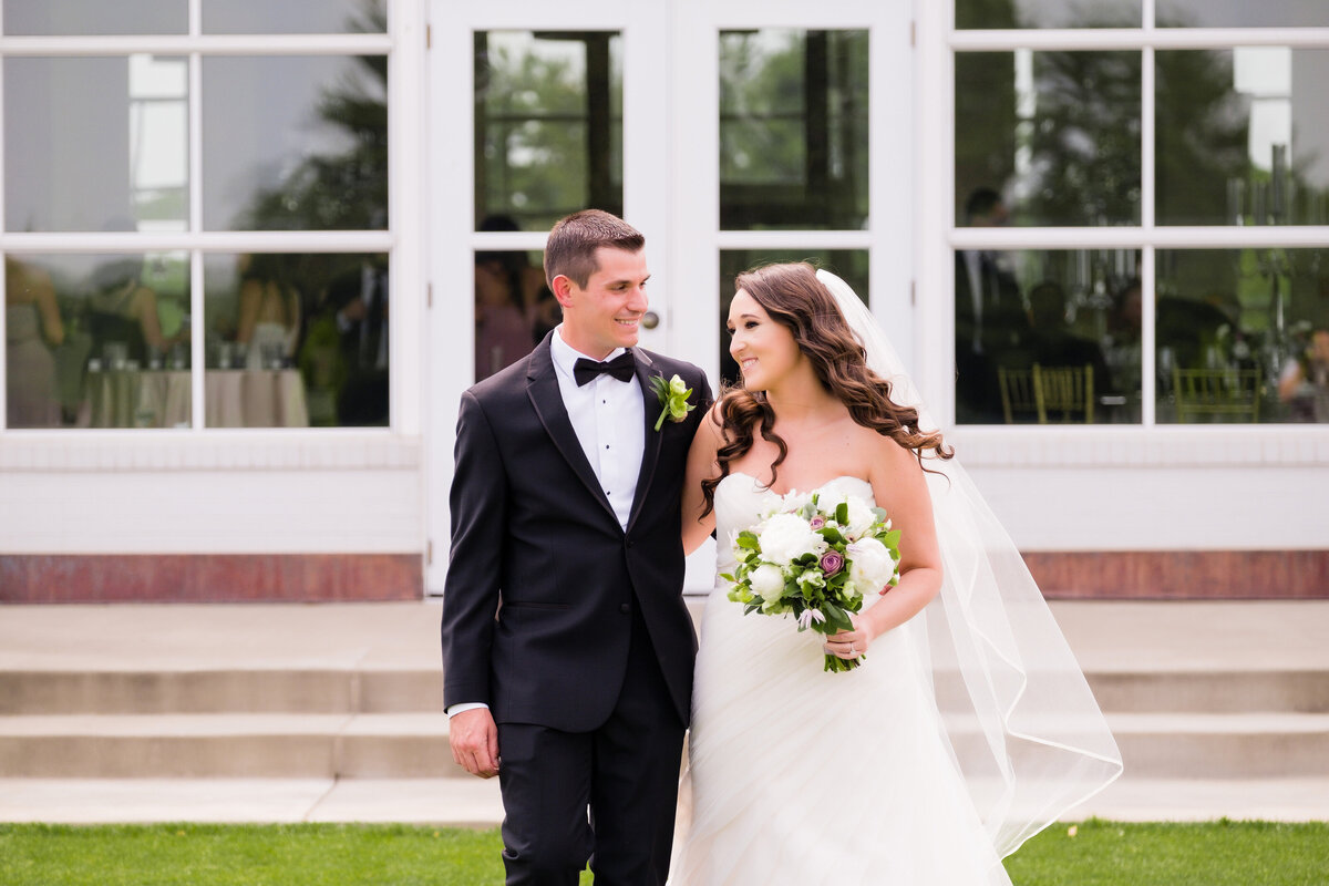 wedding couple at Allegheny Country Club in Sewickley
