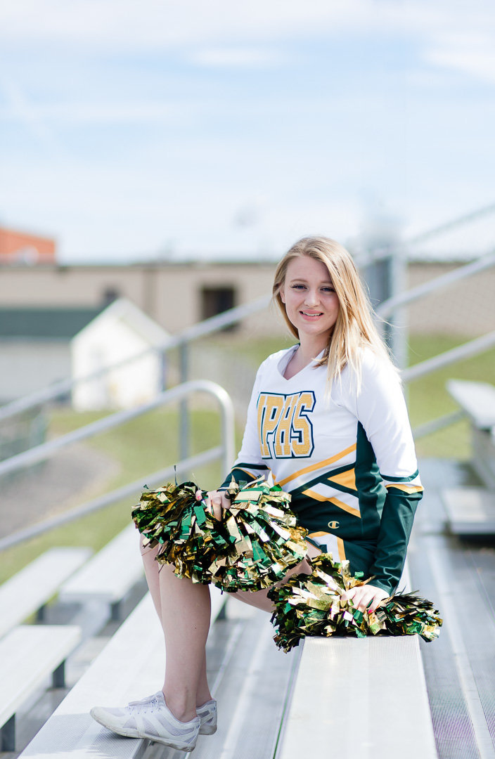 Cheerleader for a Senior Session