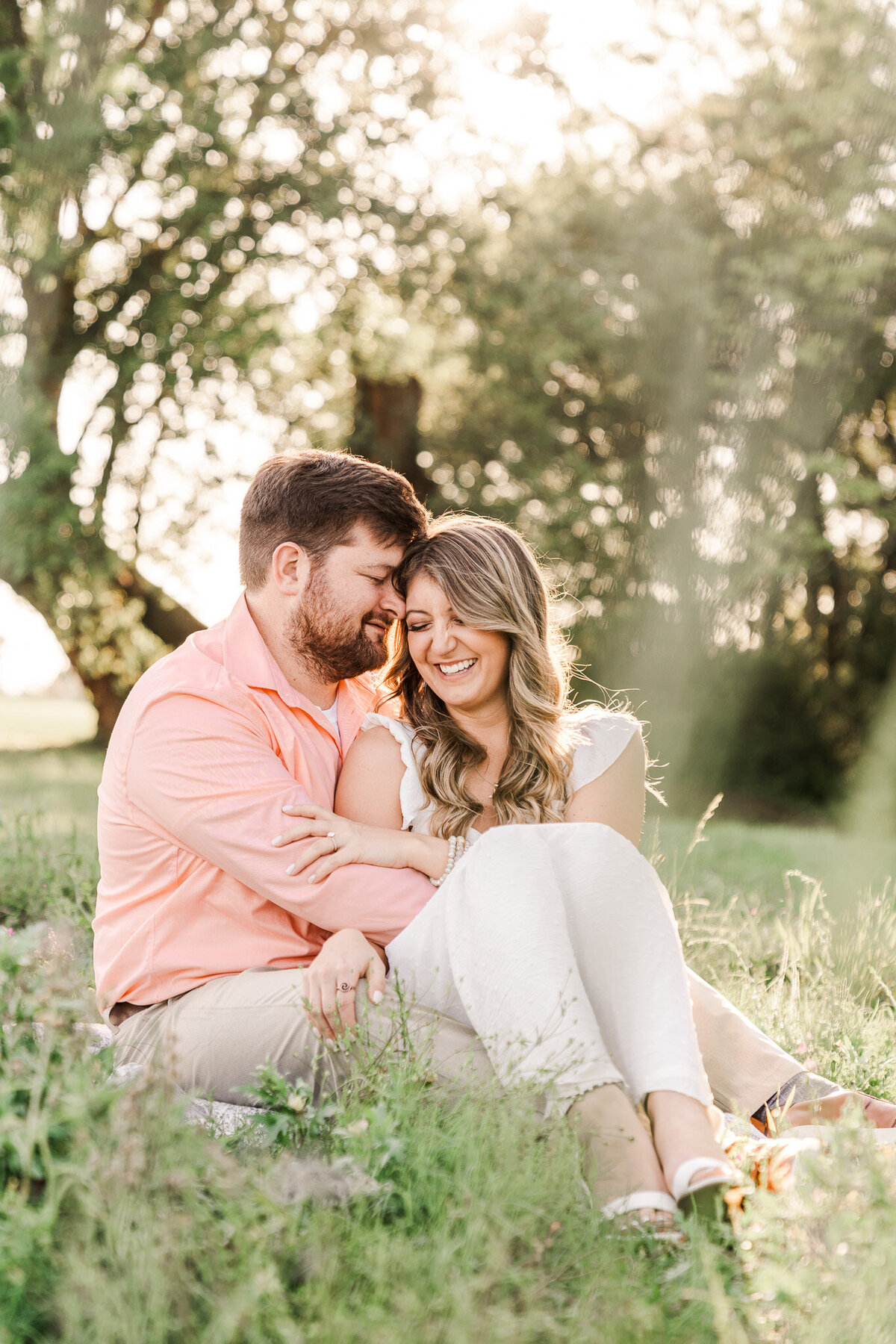 Fairhope-Alabama-Wedding-Photographer-Videographer-Mobile-AL-Birmingham-Engagement-Oak-Hollow-Farm-Corey-Danielle-Sunset-Snuggling