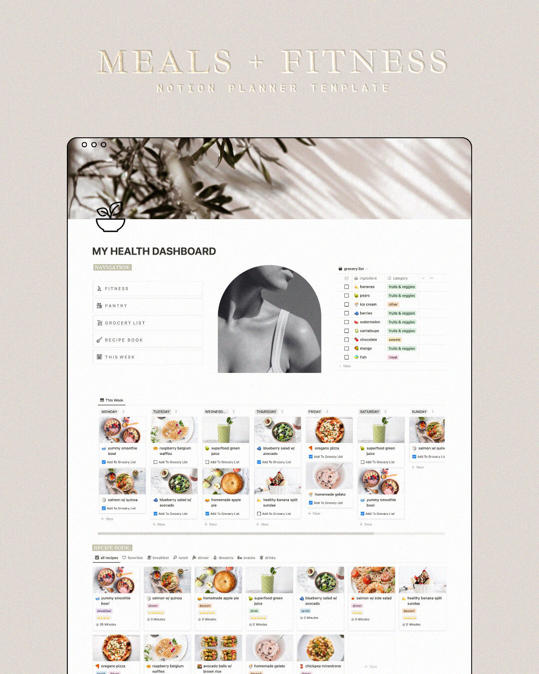 meal + fitness hompage