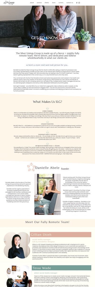 FayDesign.Co The Silver Linings Group Website About