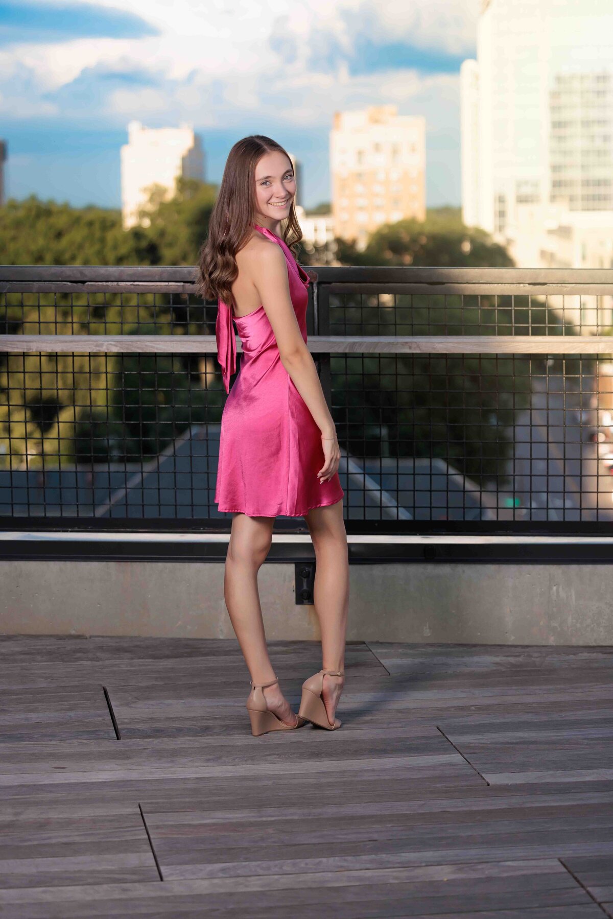 Fuquay High Student by Raleigh skyline pictures