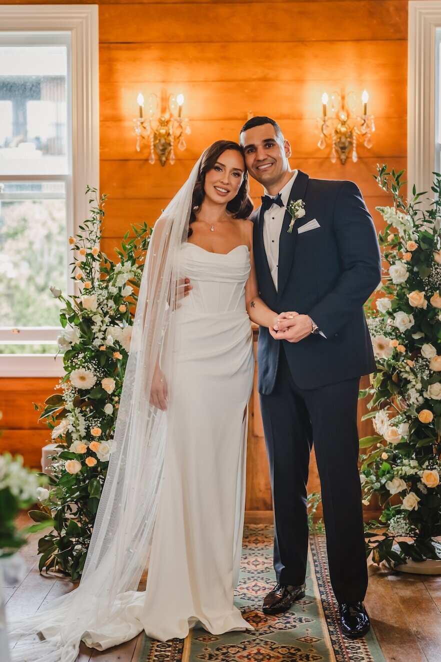Bride and groom celebrating small wedding NZ