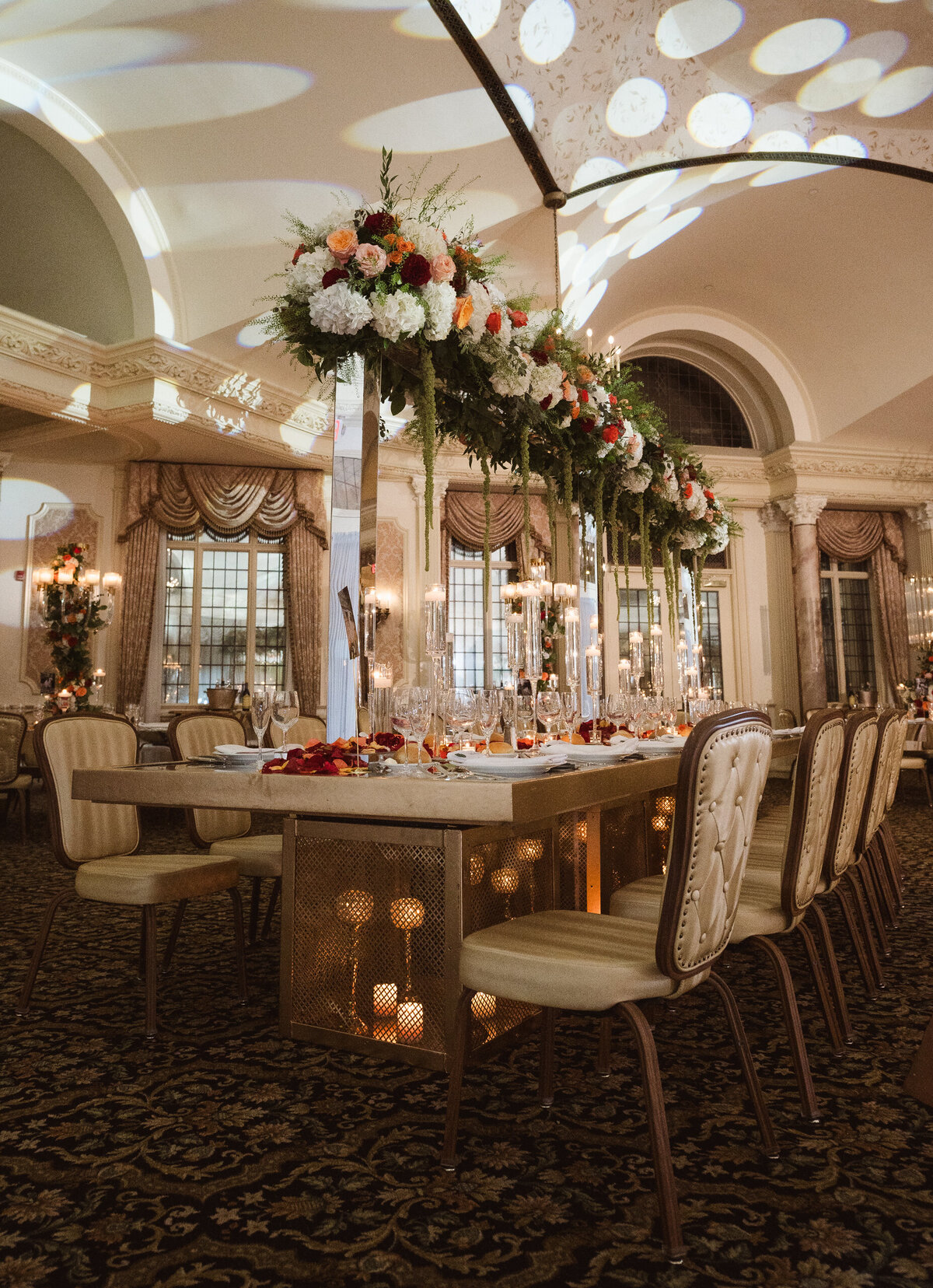 reception ballroom wedding photos at the enchanting north jersey wedding venue pleasantdale chateau 