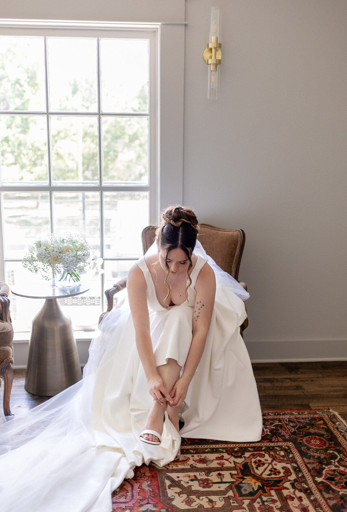 Bride getting ready at The Graily in Dallas, Texas by Kayleen Shearer