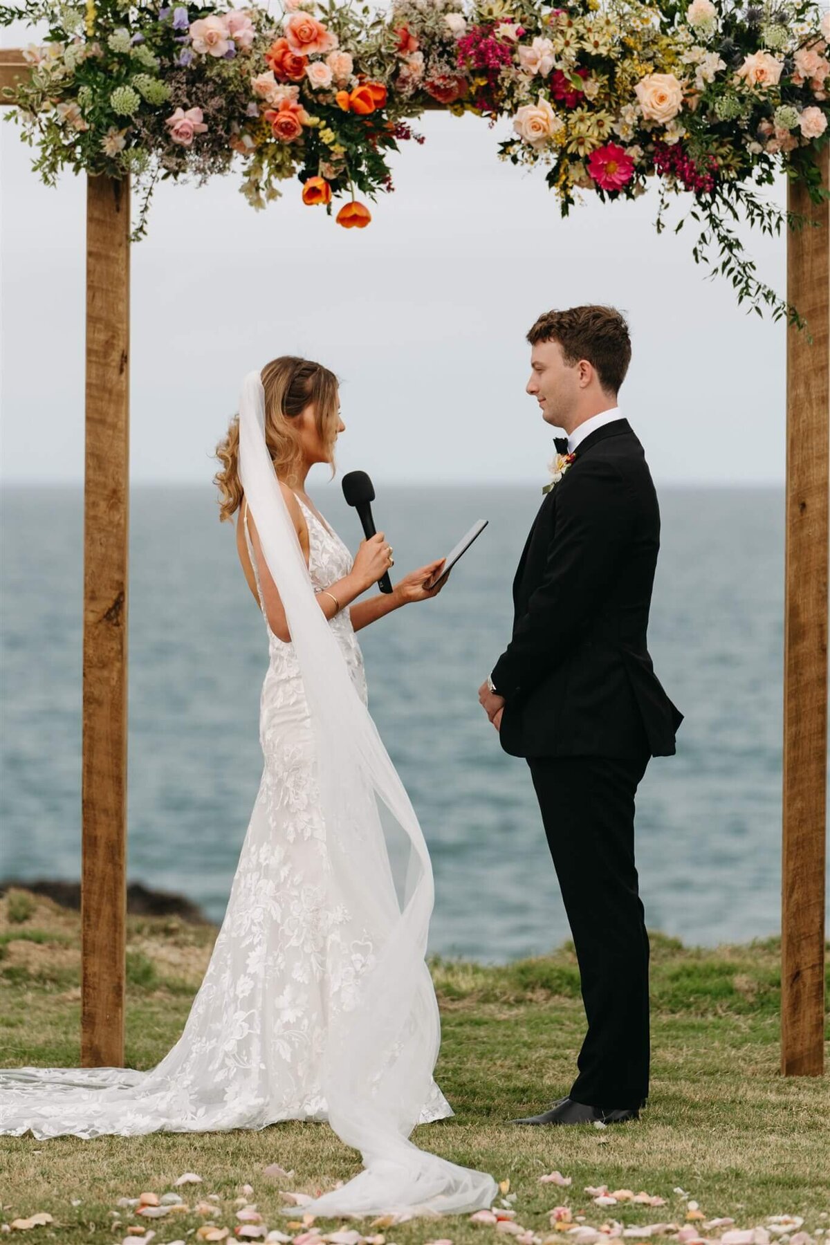 Romantic and feminine wedding arbour Bundaberg