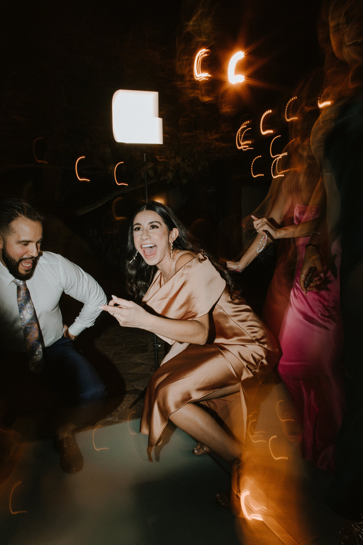 maid of honor on dance floor at exclusive mexico event