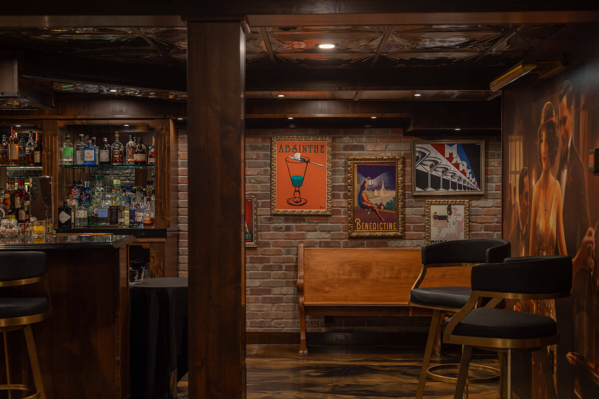 speakeasy basement wall art