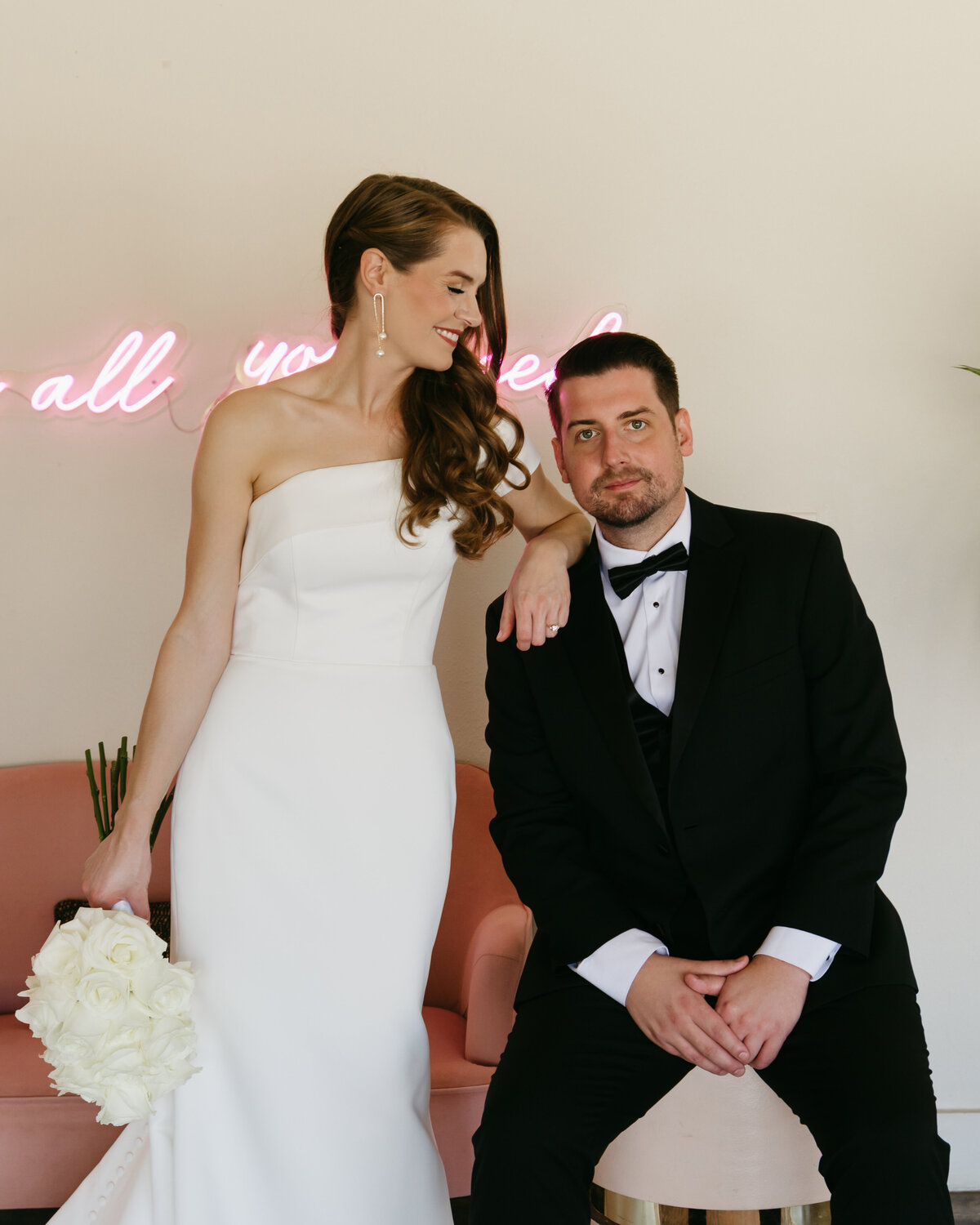 Austin wedding photographer captures bride and groom in editorial style.