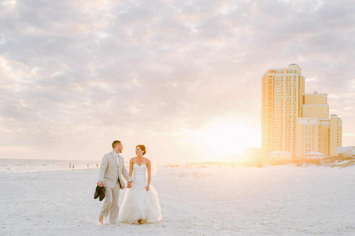 coastal beach wedding portrait
