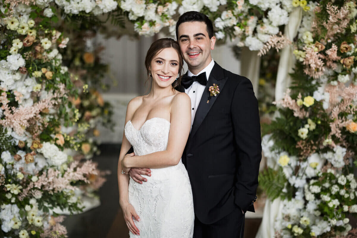 Bride and groom at wedding planned by best wedding planners in chicago