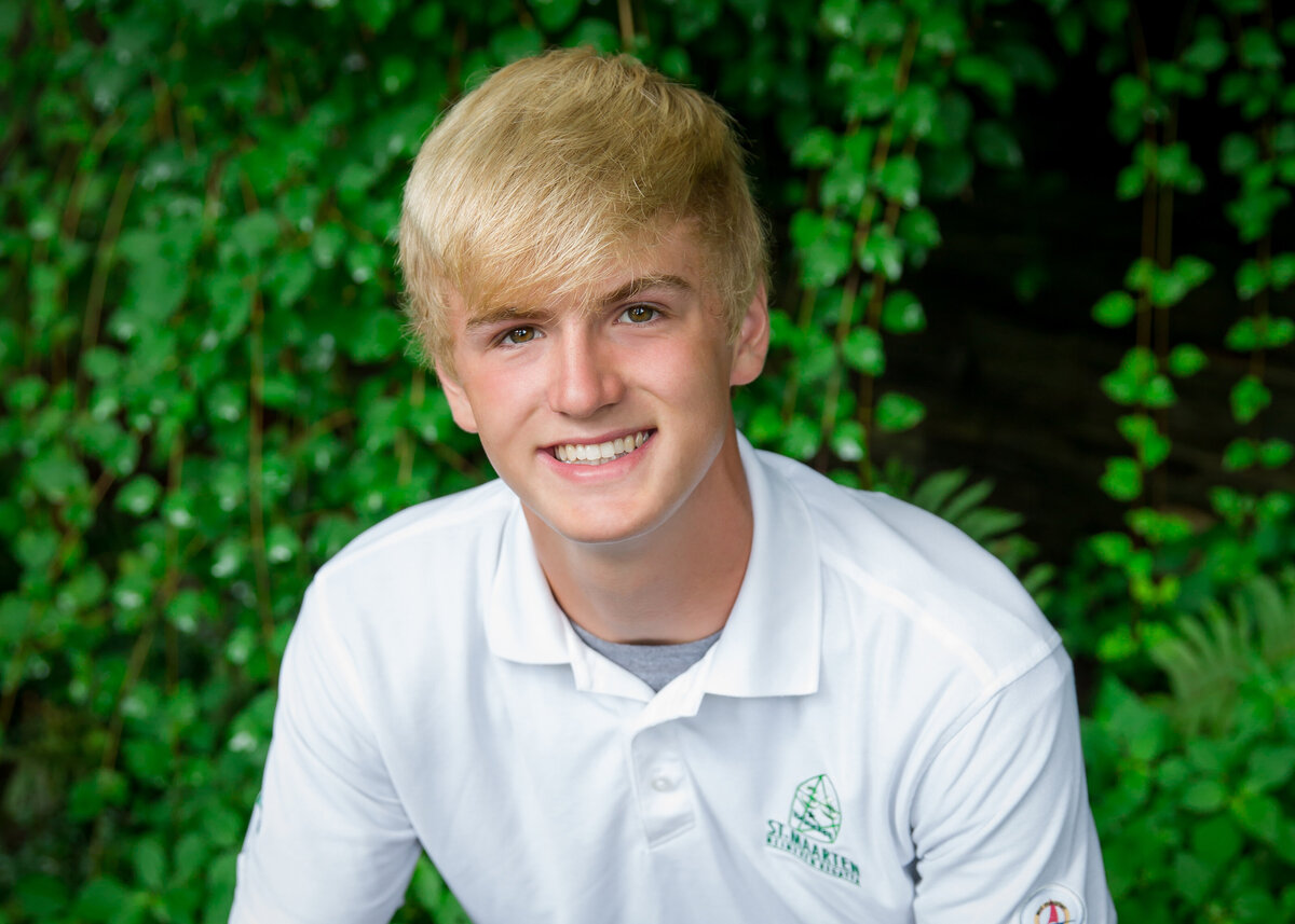 Senior guy yearbook photo outdoor Penn Yan Academy