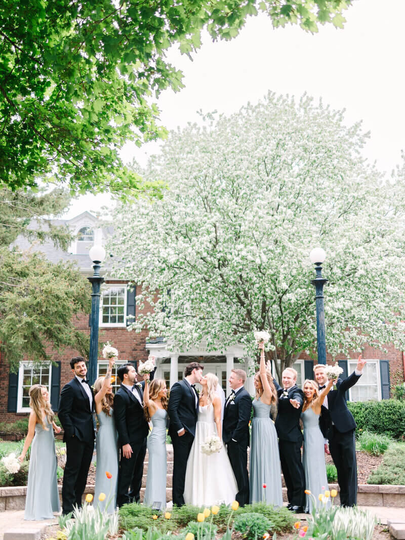 Bridal party posed by wedding planners chicago