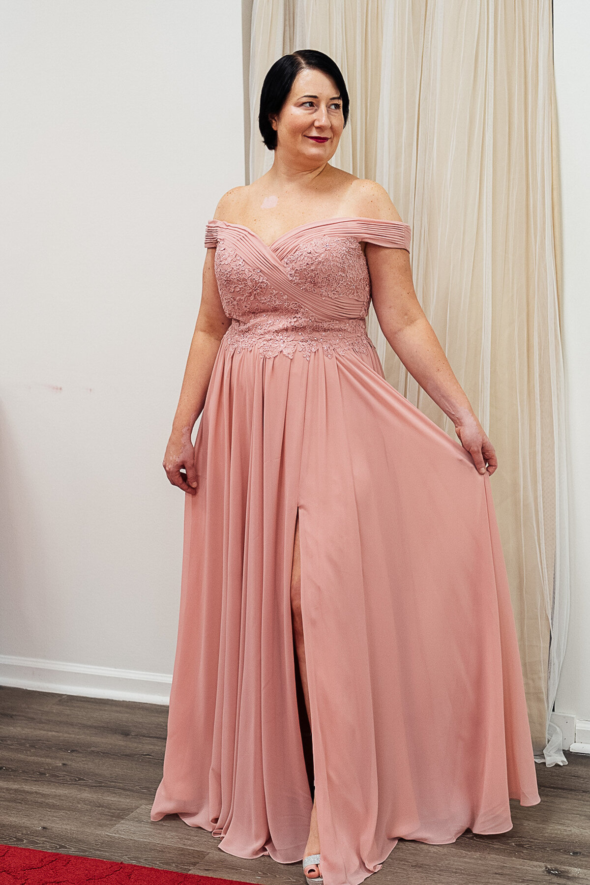 Dusty-Rose-Chiffon-Off-Shoulder-MOB-Evening-Gown