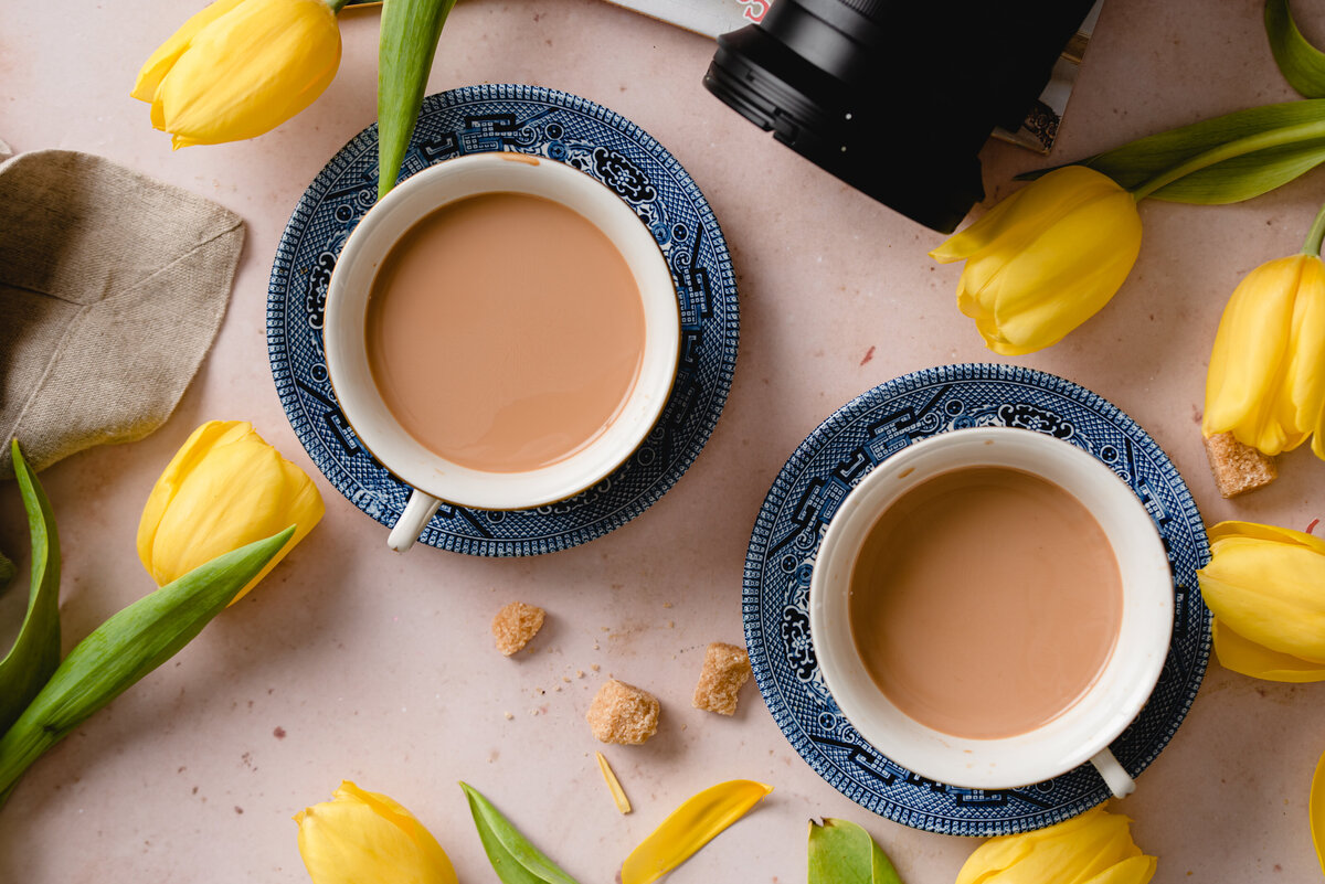 Tea and flowers-1