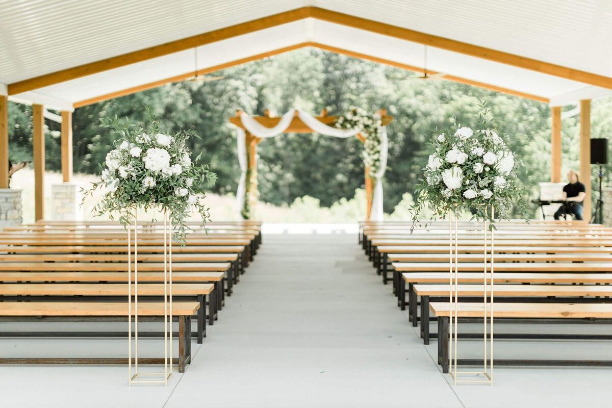 Michelle Kochvar wedding - ceremony florals