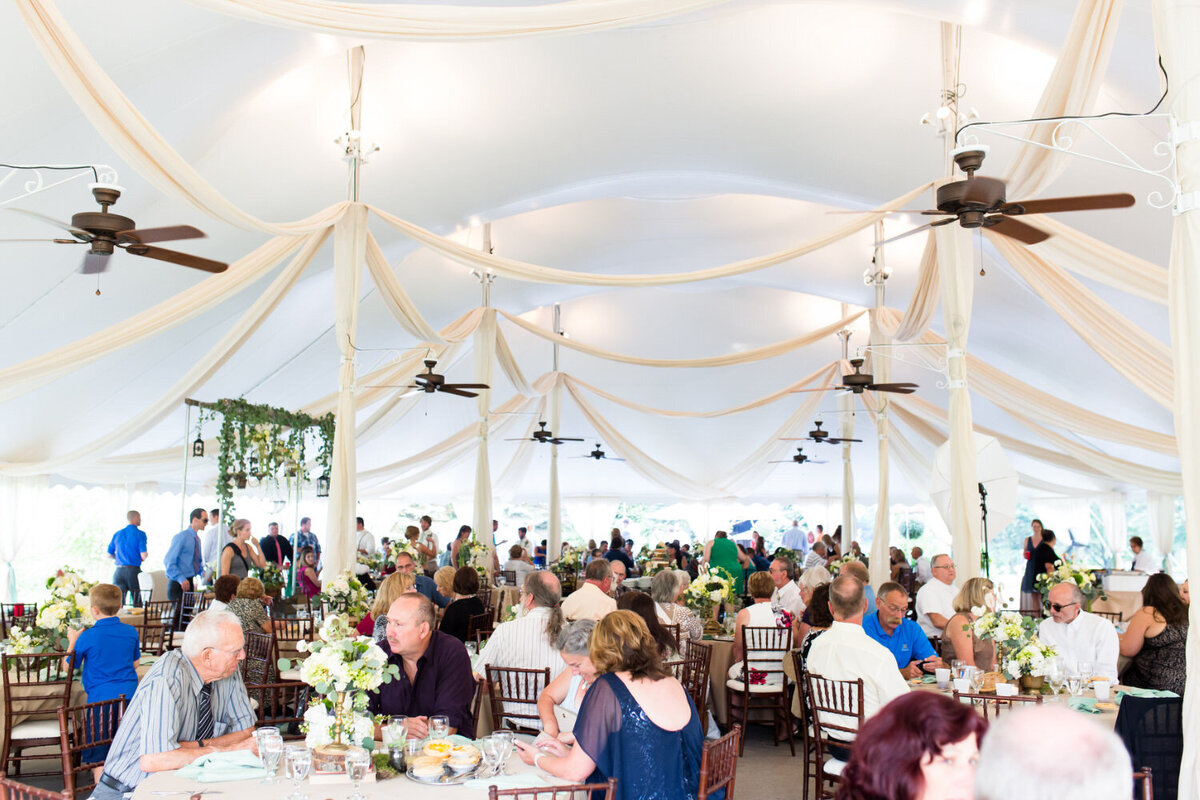 wedding reception tent at shady elms farm hickory pennsylvania