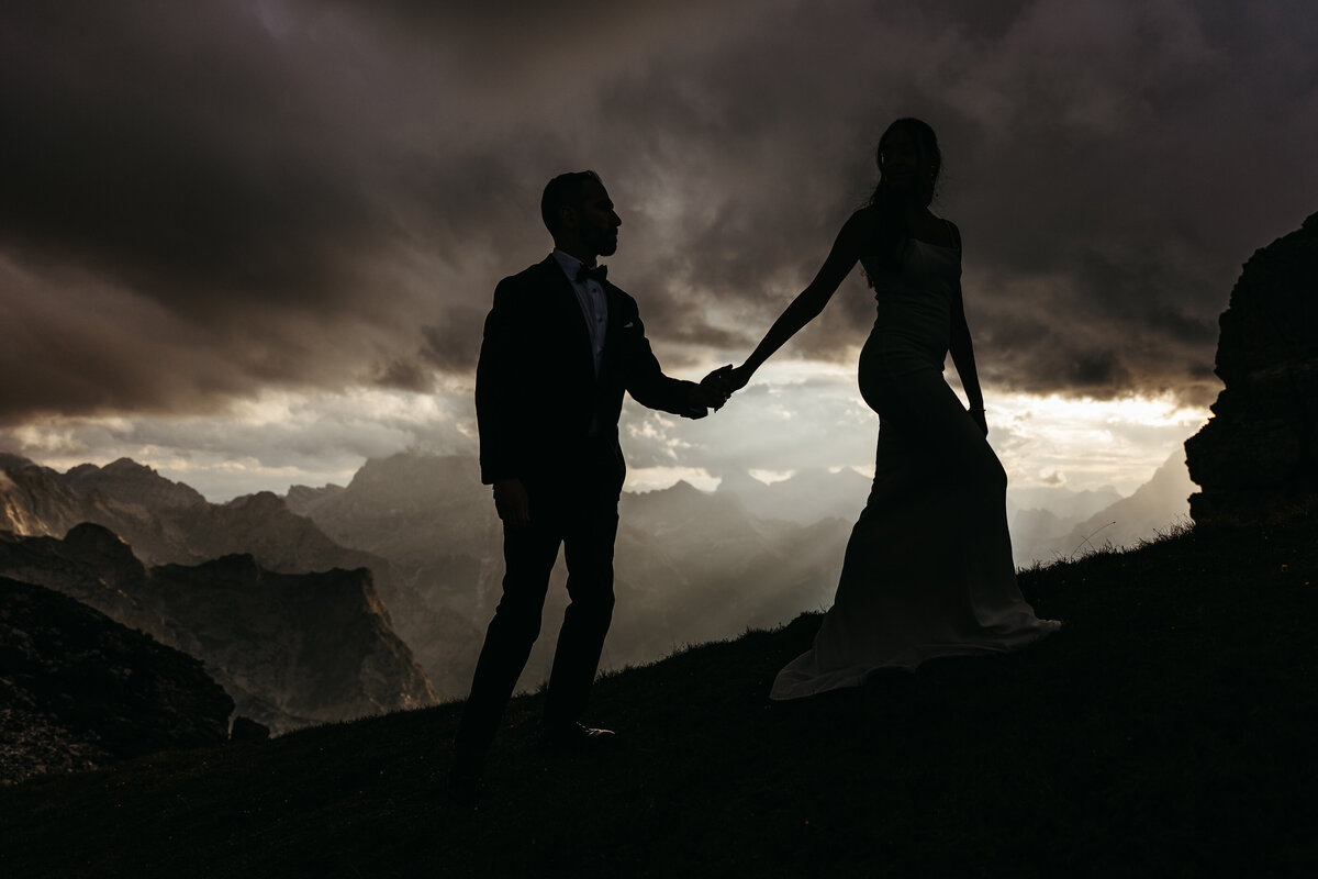 Marmarole helicopter Elopement Dolomites -24