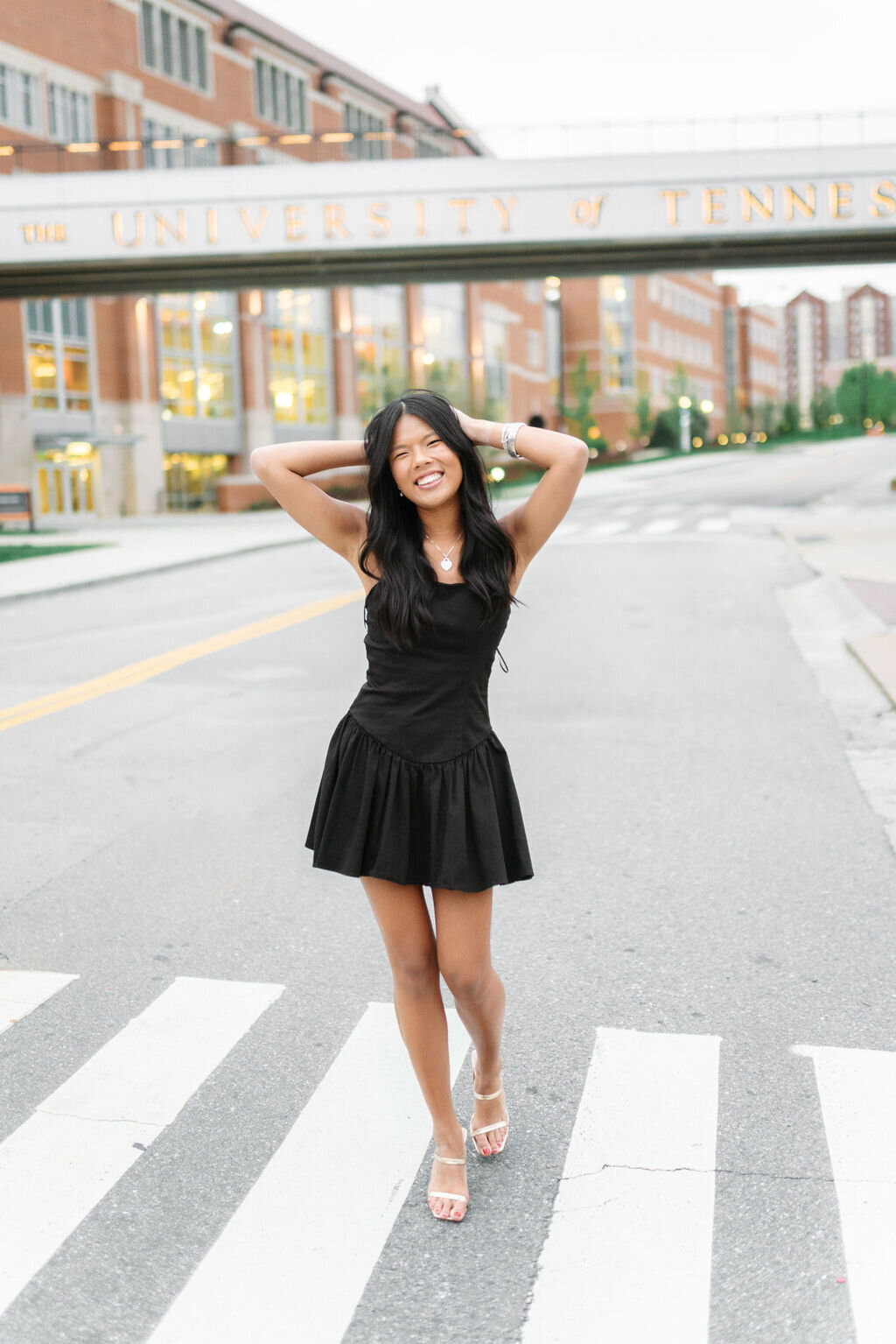 Lily-university of tennessee knoxville graduation photo under bridge