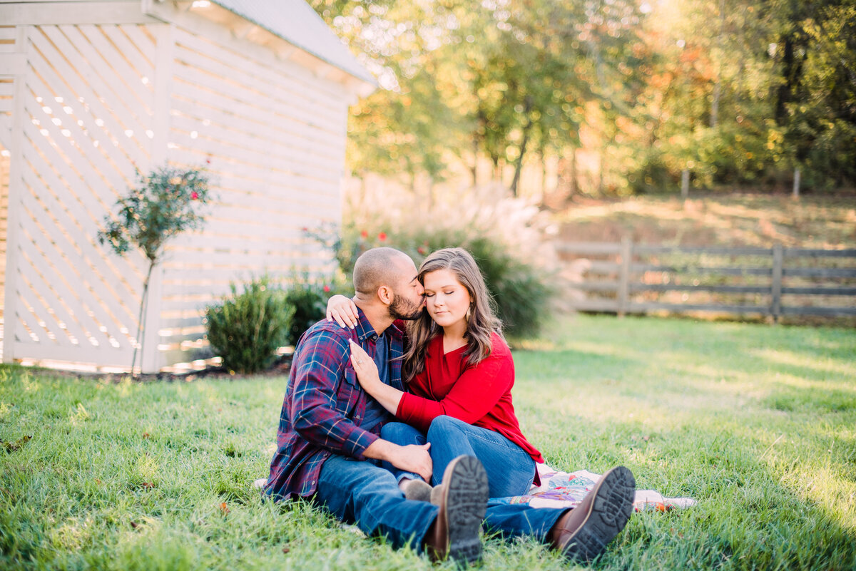 Jessica and Cedrics engagement session at Bodock farms in Burkesville Kentucky