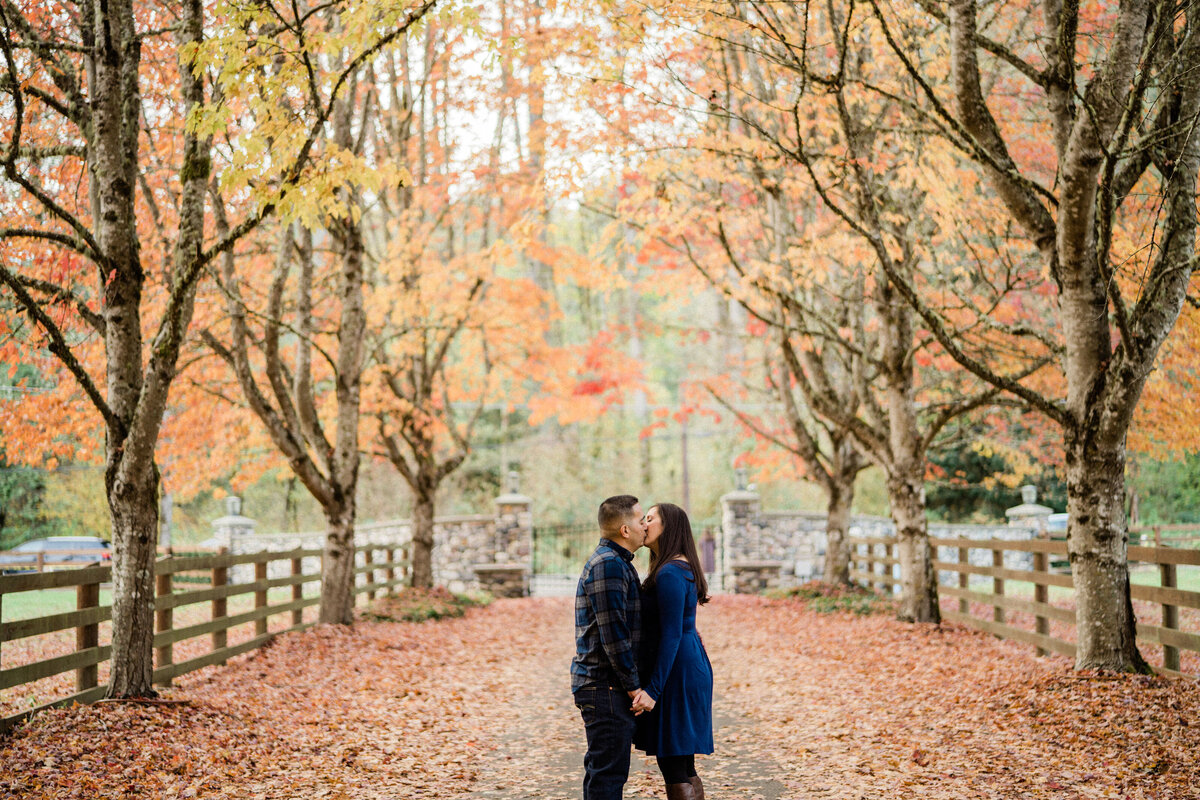 Love and romance fill the air at Rockwood Farm, top engagement photography location in Seattle