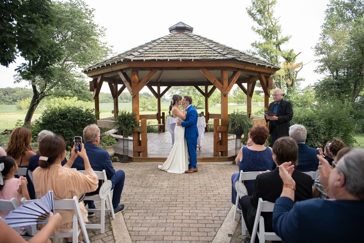 Groom waiting at the aisle