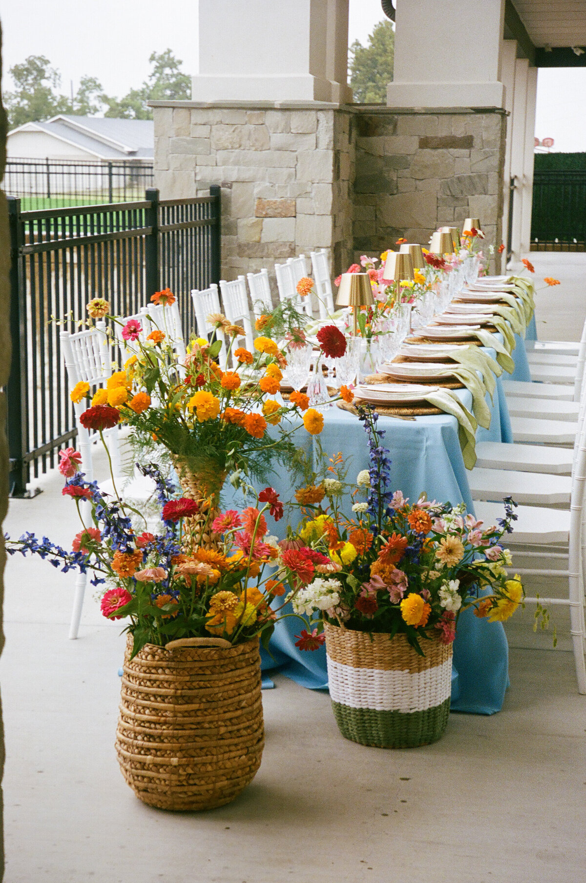Glass Chapel West - Colorful Garden Party Styled Shoot on Film - Wynkoop Photography-85