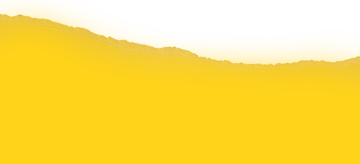 A yellow rip design element on the website