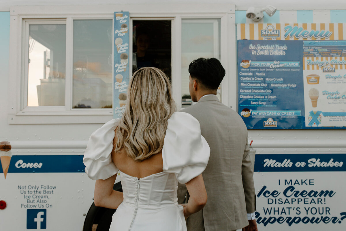 SDSU Ice Cream Truck at a South Dakota wedding