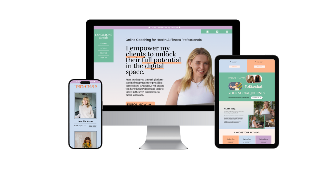 Nutrition Website Design Example
