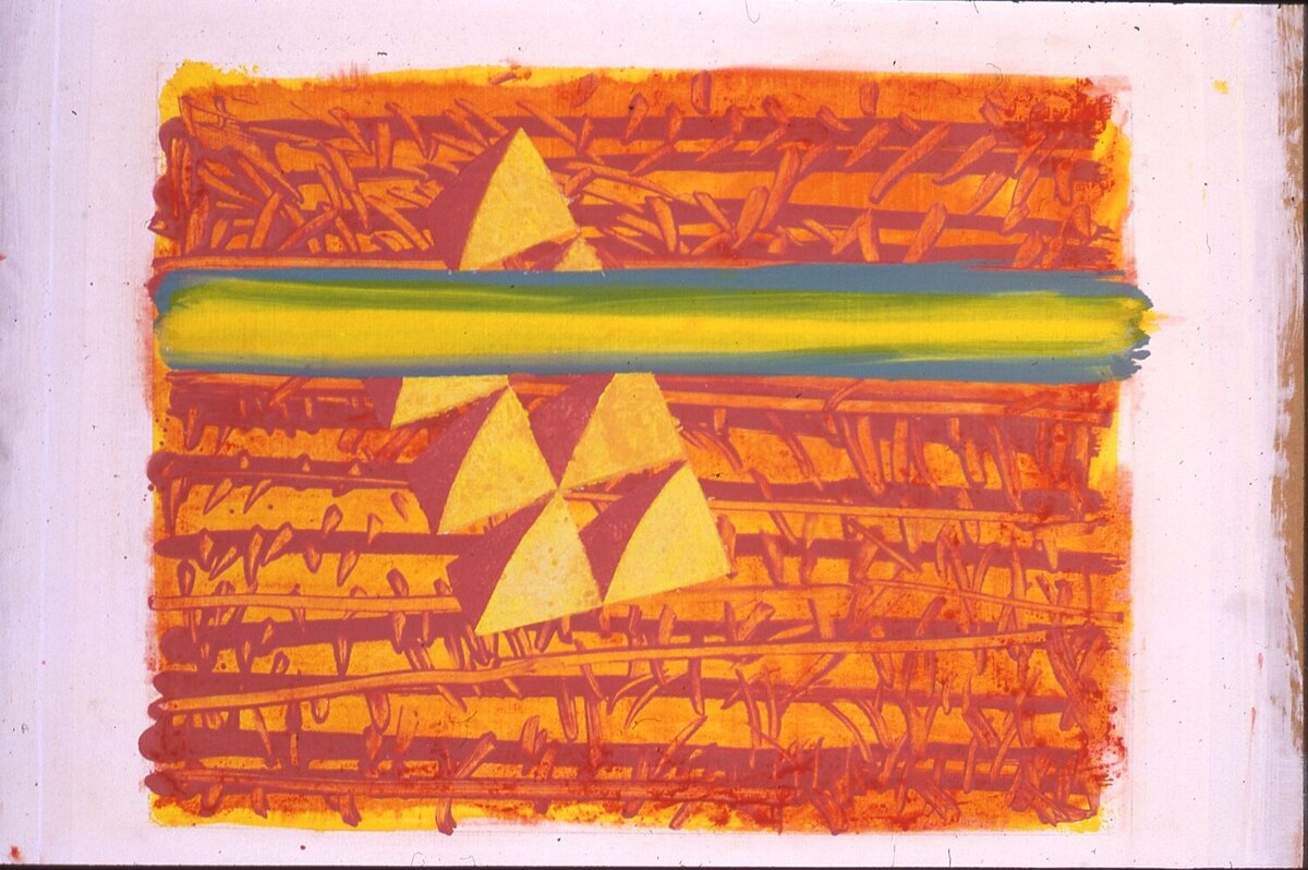 Pyramids of Sand, 1997 Oil on paper 32 x 41 cm_11zon