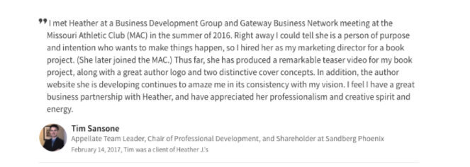 Client Testimony of Heather Crider